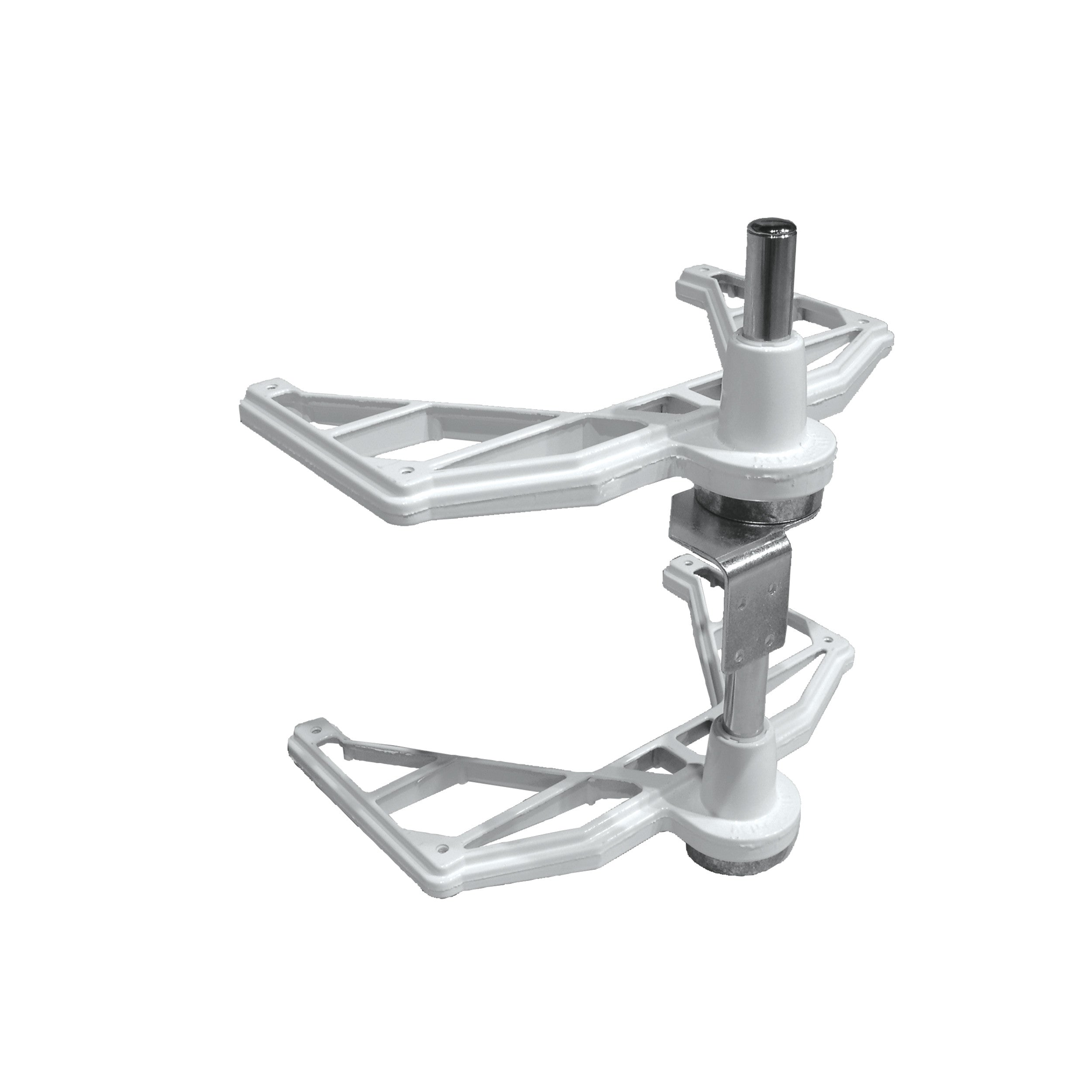 39 in Polymer Two-Tier Half Moon Susans White  39 in (991 mm) W x 19.25 in (489 mm) D x 15.88 in (403 mm) H