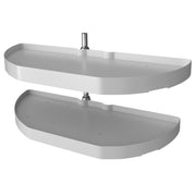 31 in Polymer Two-Tier Half Moon Susans White  31 in (787 mm) W x 15.5 in (394 mm) D x 15.88 in (403 mm) H