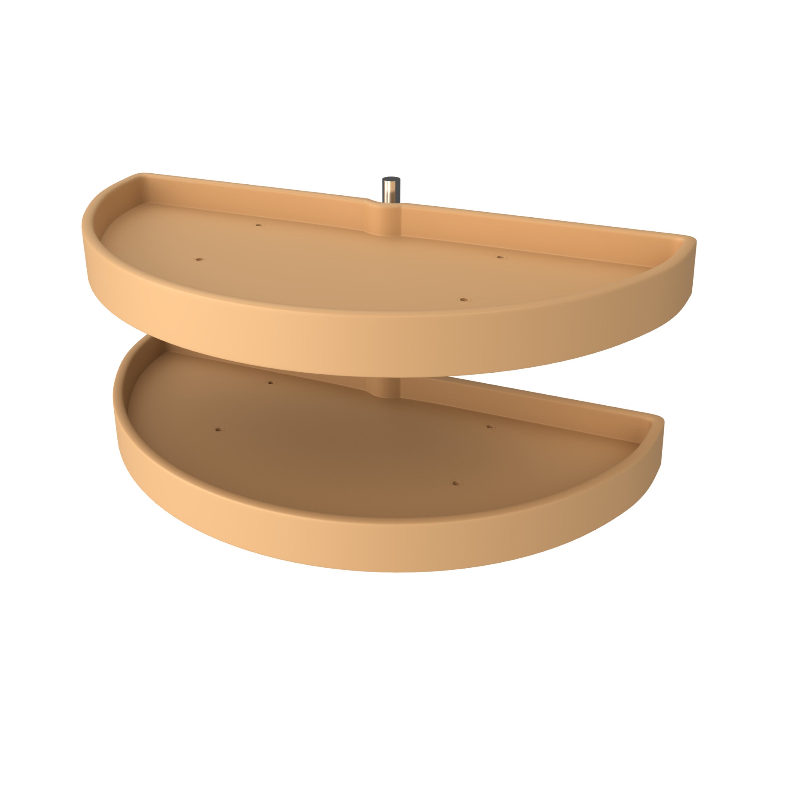 33 in Polymer Two-Tier Half Moon Susans Almond  33 in (838 mm) W x 16.5 in (419 mm) D x 15.88 in (403 mm) H