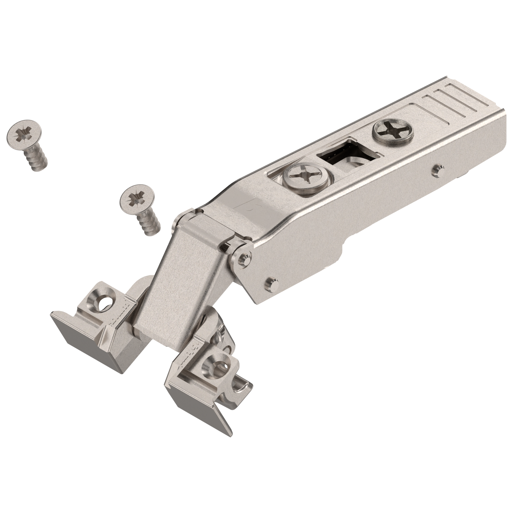 CLIP top hinges - special applications Narrow aluminum free swinging Nickel. Screw-on