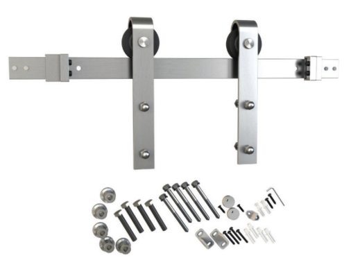 BARNDOORKIT FLAT RAIL SURF MNT 6.5FT SS