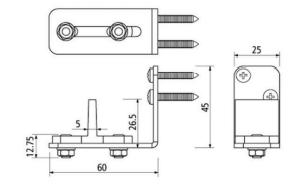 Barn door T guide MT BLK