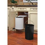 15 Liter Pivot Out Waste Container White  13.44 in (341 mm) W x 10.69 in (272 mm) D x 15.19 in (386 mm) H