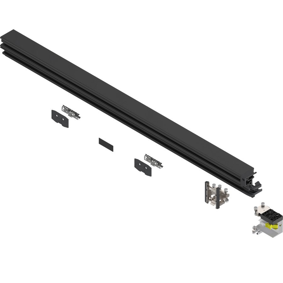 REVEGO DUO, TRACK SET DBL DOOR 1250MM, RIGHT, BLACK