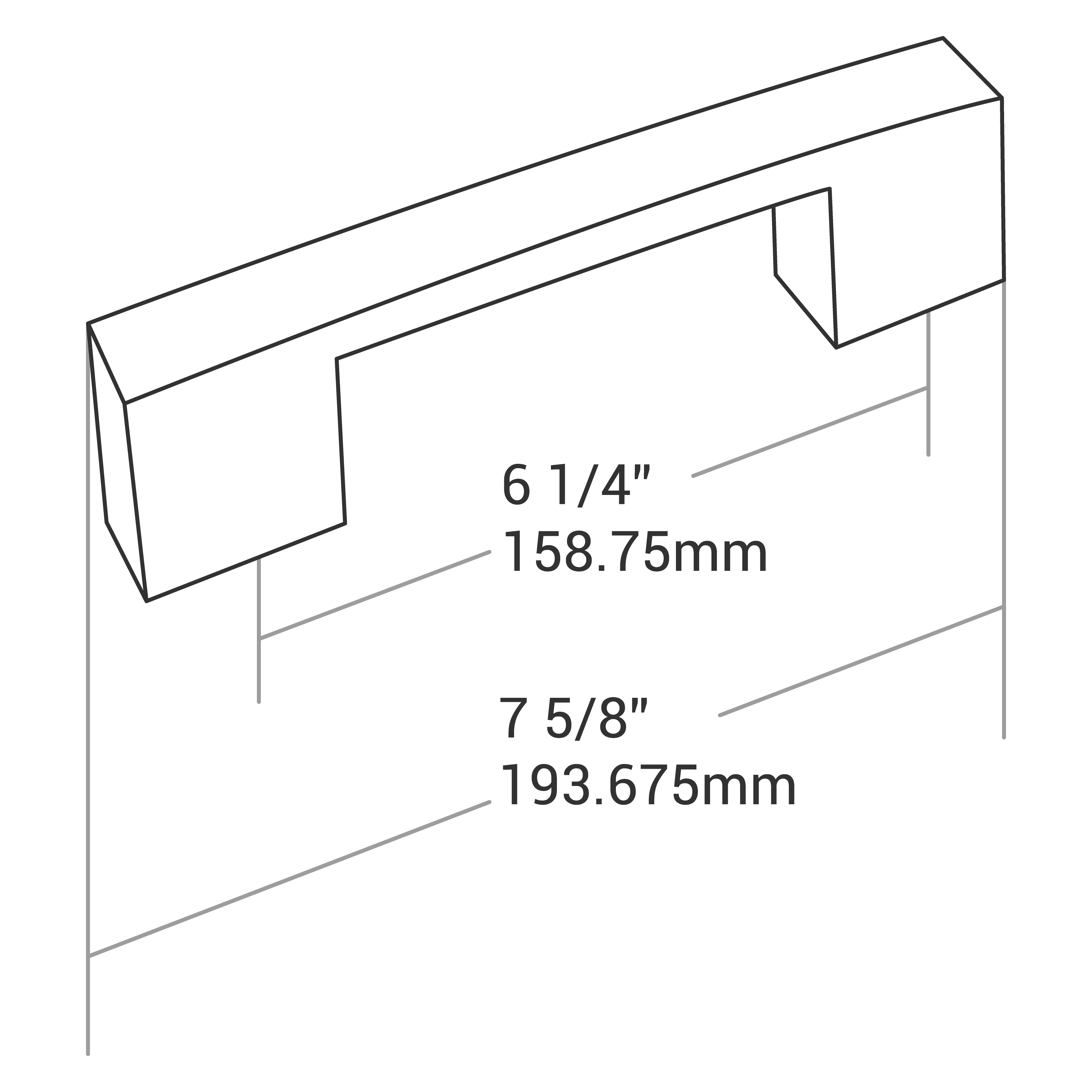 Handle 8655 Series C/C 6-1/4" O/A 7-5/8"