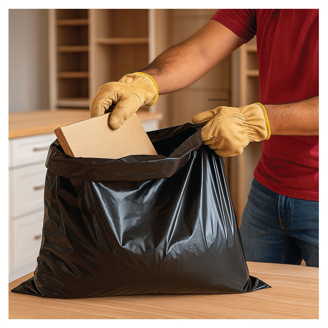 TRASH BAG CONTRACTOR TUFF  HEAVY DUTY 42 GAL 32X50" 3 MIL BLACK 32 BAGS PER BOX