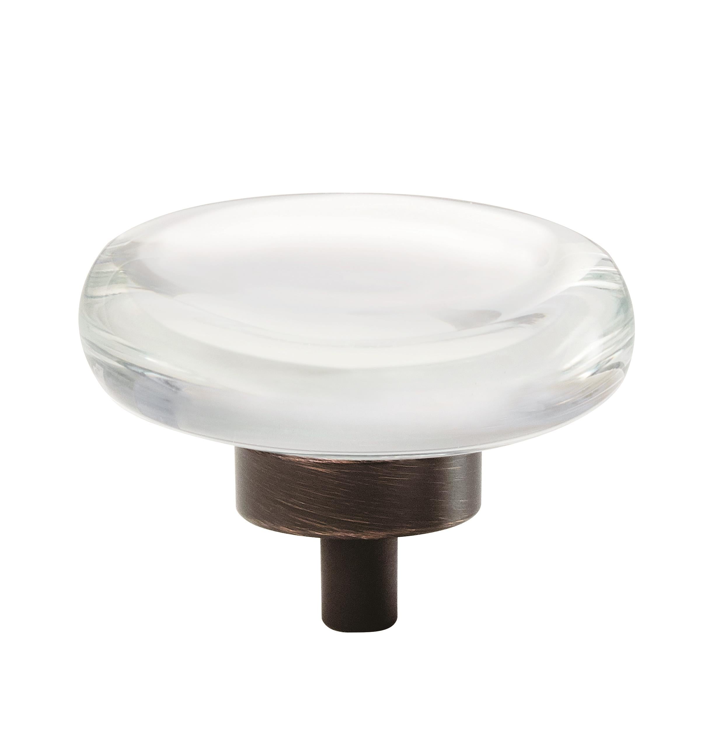 Knob Clear/Oil-Rubbed Bronze 3/4(19) DIA