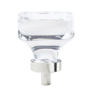 Knob Clear/Polished Nickel  3/4(19) DIA