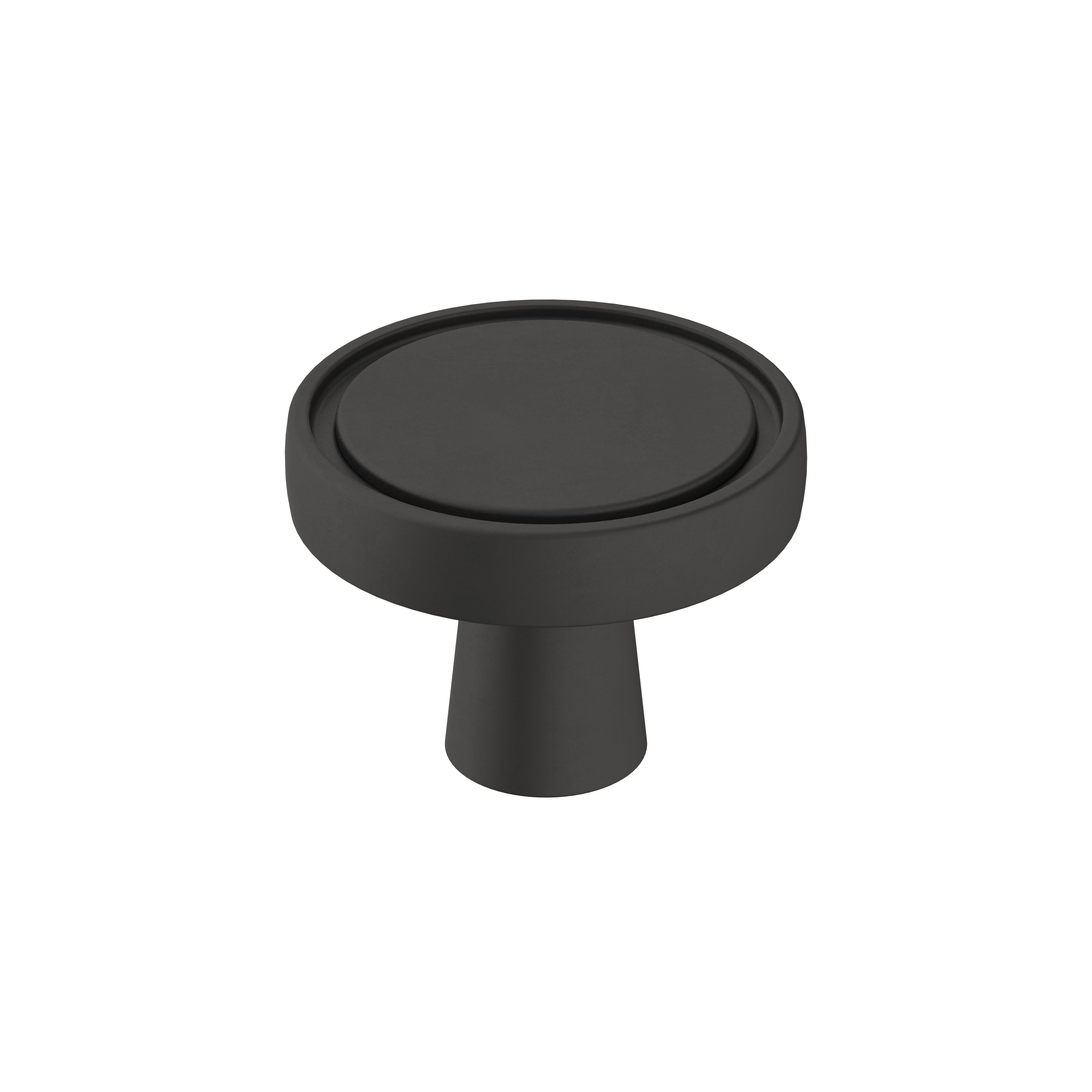 Knob Matte Black/Champagne Bronze 1/2(13) DIA