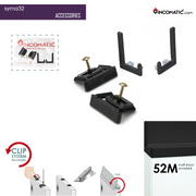 SYMA32 KIT END CAP+2CLIPS BLACK MT