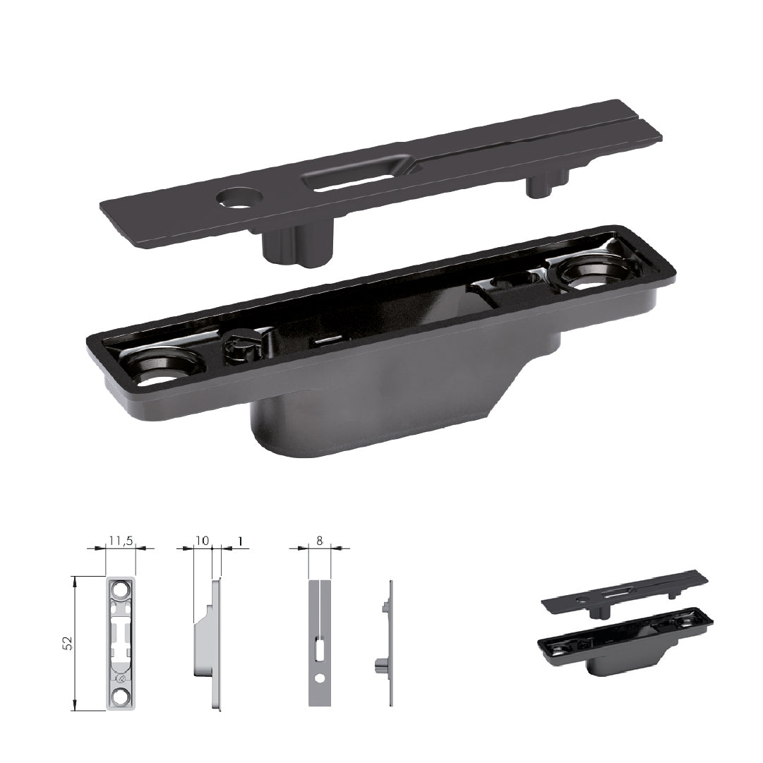 DROP DOWN SYSTEM ITALIANA FERRAMENTA KIARO EASY STRONG 14.3 LB CAPACITY ANTHRACITE