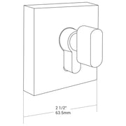 DEAD BOLT SQUARE BLACK MATTE