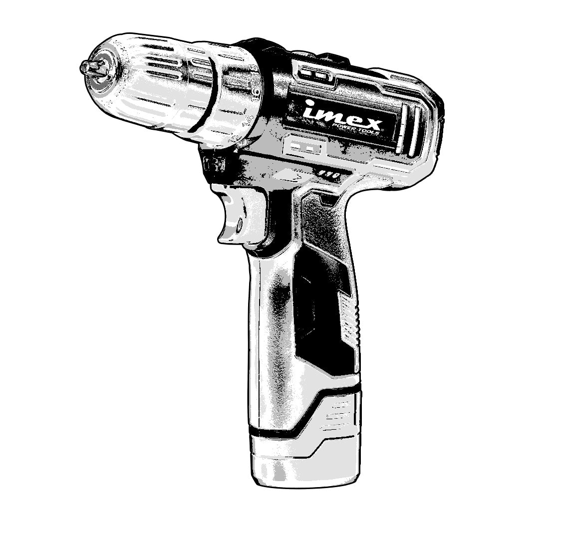 12V 3/8" Cordless Drill with Dual Battery and Charger ? IMEX Power Tools