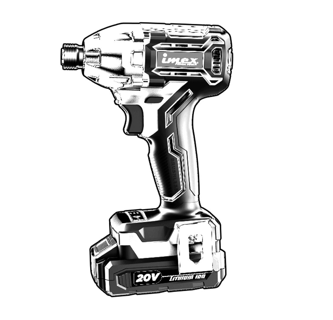 20V Brushless Impact Driver with Battery and Charger ? IMEX Power Tools