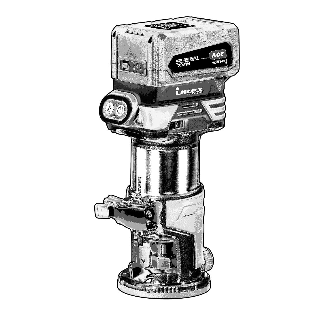 20V Brushless Cordless Router with Battery and Charger ? IMEX Power Tools