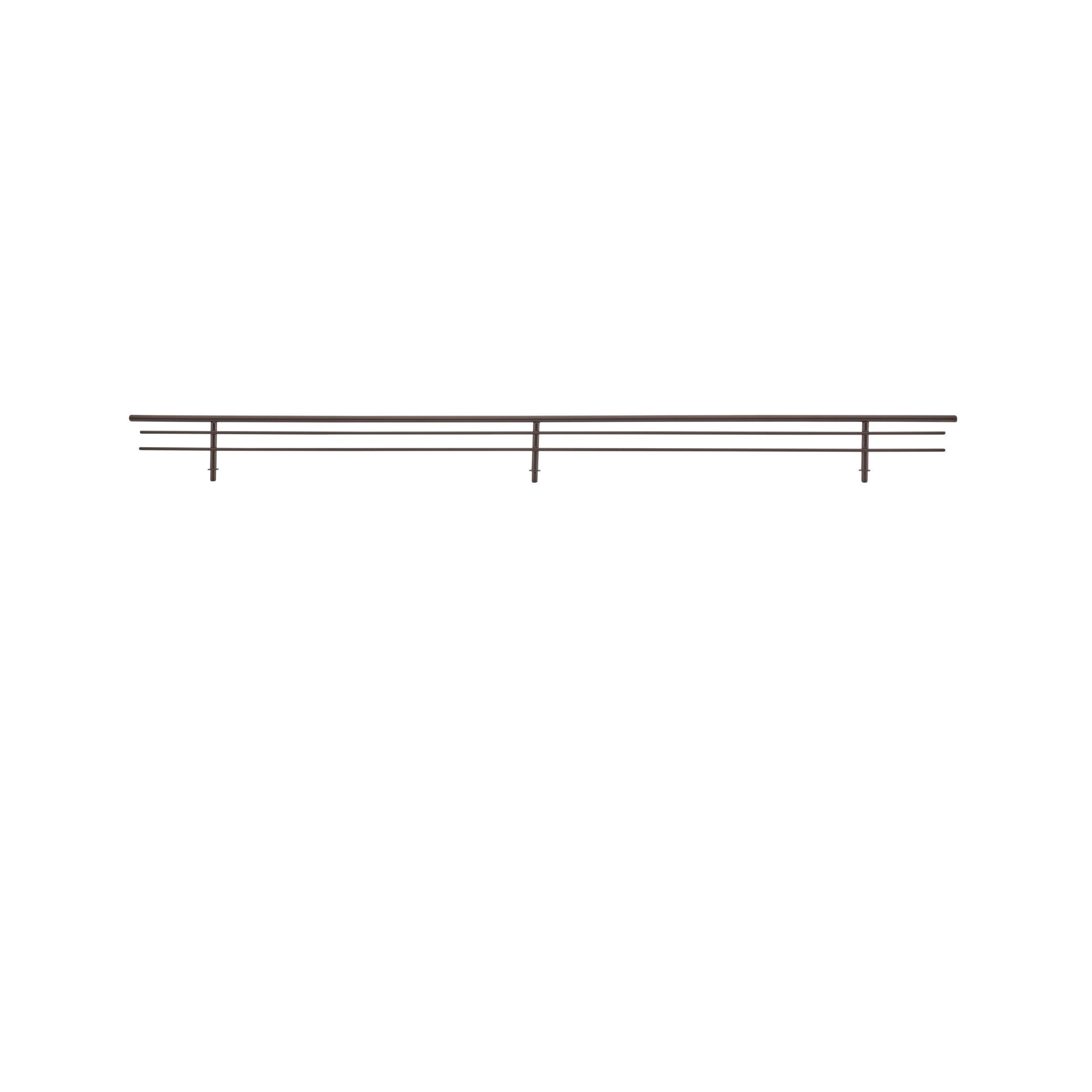 29 in Oil Rubbed Bronze Wire Shoe Rail Oil Rubbed Bronze  29 in (737 mm) W x 0.25 in (6 mm) D x 2.25 in (57 mm) H