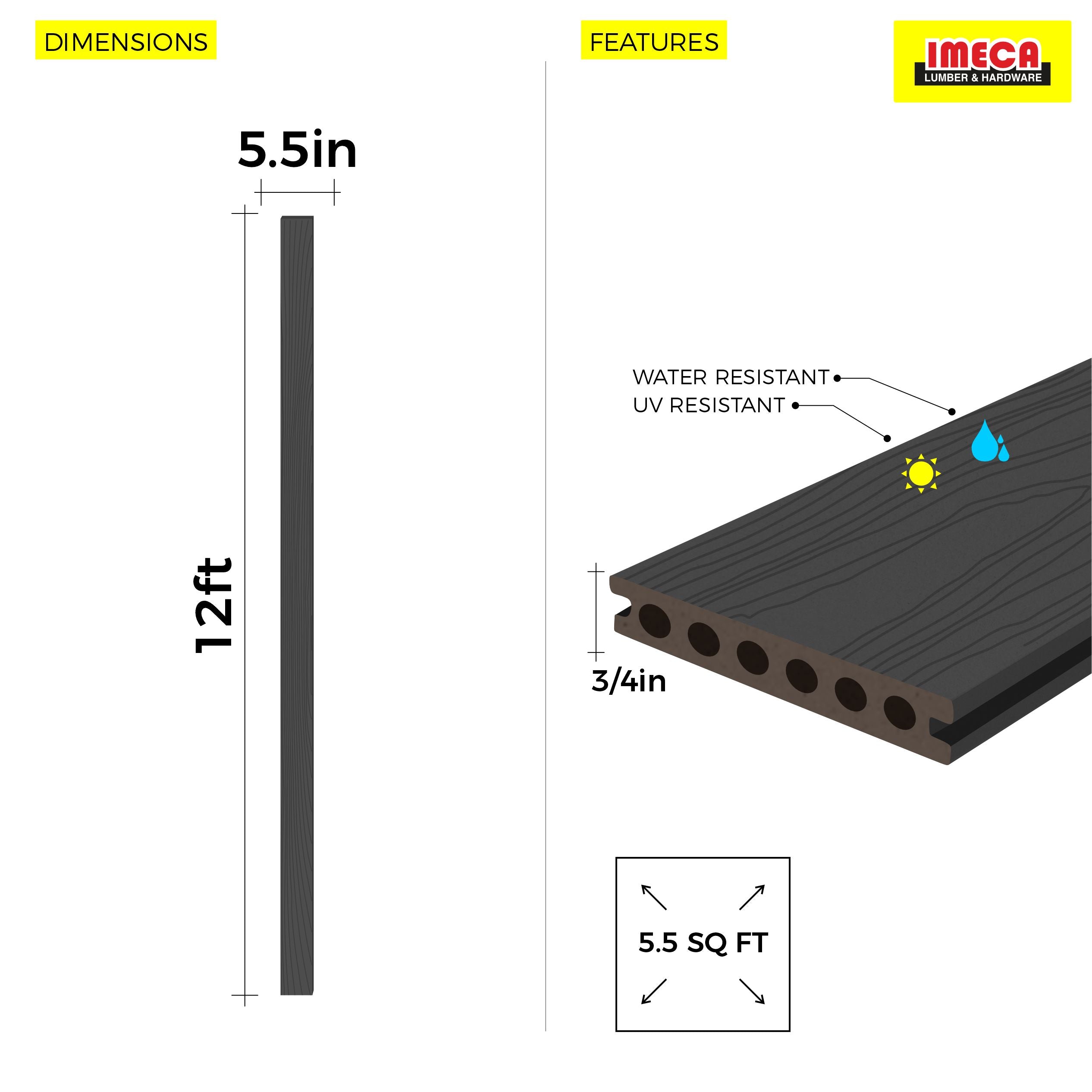 DECKING 212G C21 12FT (CHOCOLATE)