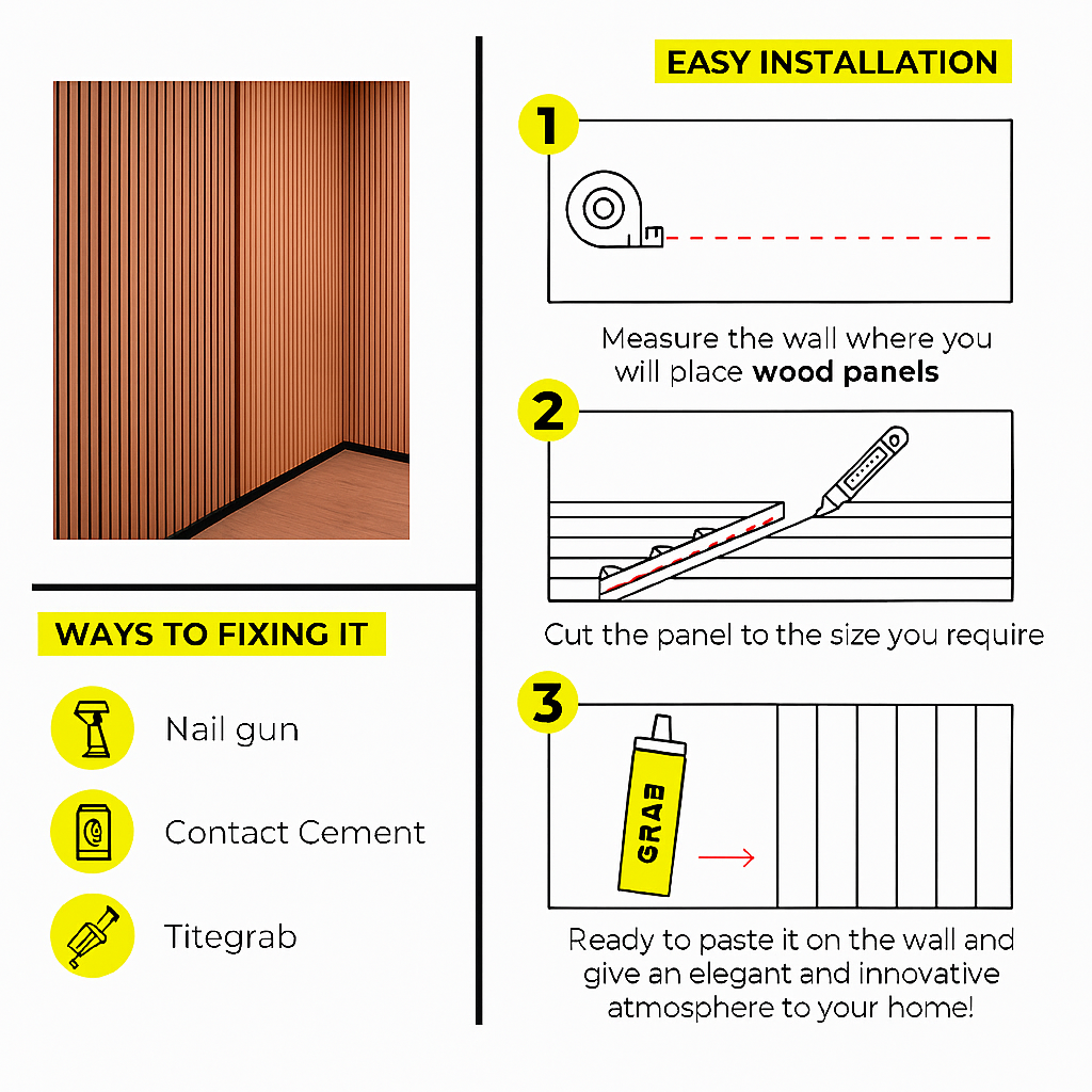 WOOD PANEL PVC COSTA DEL SOL  9.5 FT x 6.29 Inch