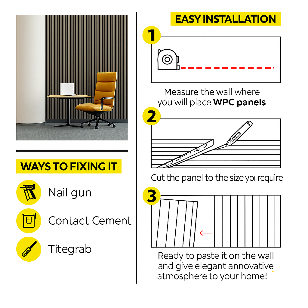 PVC WALL PANEL 6.8 X 9 FT  - ASHWOOD