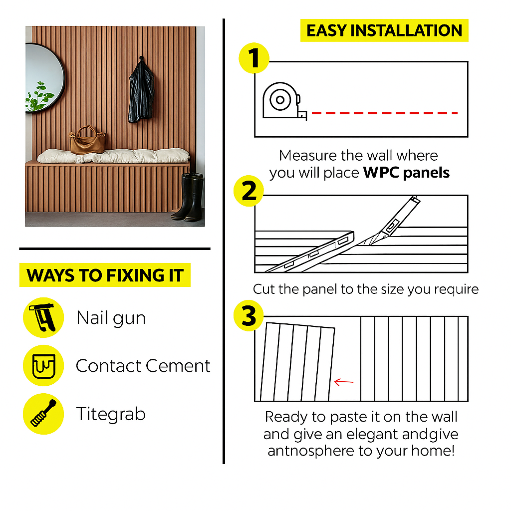 PVC WALL PANEL 6.8 X 9 FT  - NATURAL OAK