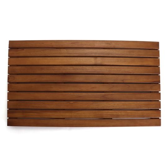 Lap Teak Wood Shower Mat - 19.75 x 35.5 x 1.75 - Teak | Federal Brace