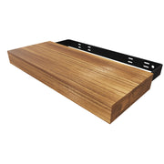 Teak Floating Shelf - 24" L x 10" W x 2.75" H