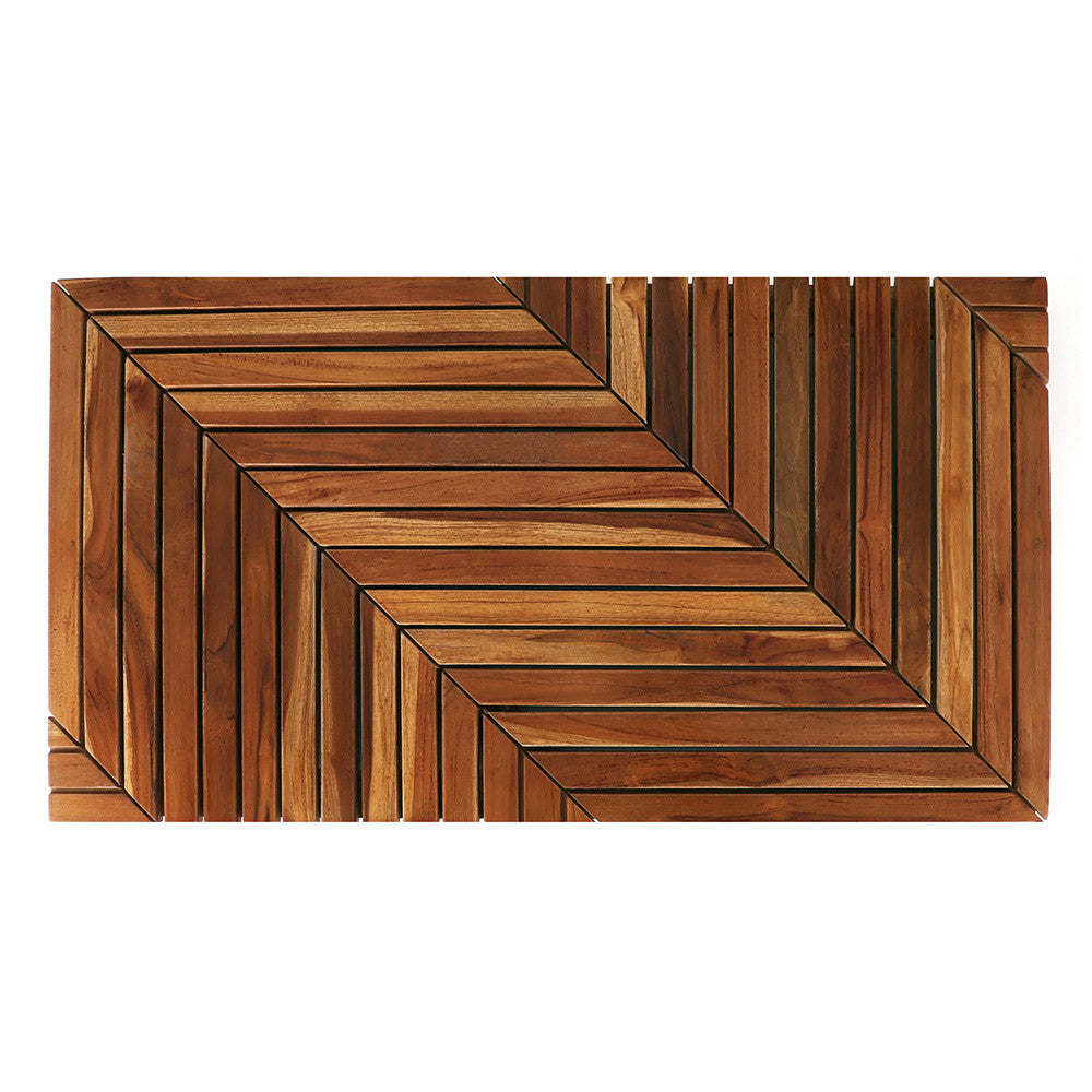 Bombora Teak Wood Shower Mat - 19.75 x 35.5 x 1.75 - Teak | Federal Brace