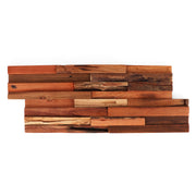 Vintage 3D Teak Wood Wall Panels - 24 Pack - 12x4x0.25 - Teak | Federal Brace