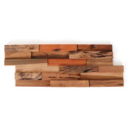 Relic 3D Teak Wood Wall Panels - 48 Pack - 12x4x0.25 - Teak | Federal Brace