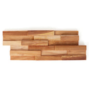 Native 3D Teak Wood Wall Panels - 48 Pack - 12x4x0.25 - Teak | Federal Brace