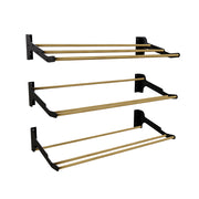 Wine Display Shelf Rack - 13.5" x 27.25" x 5" - Gold | Federal Brace