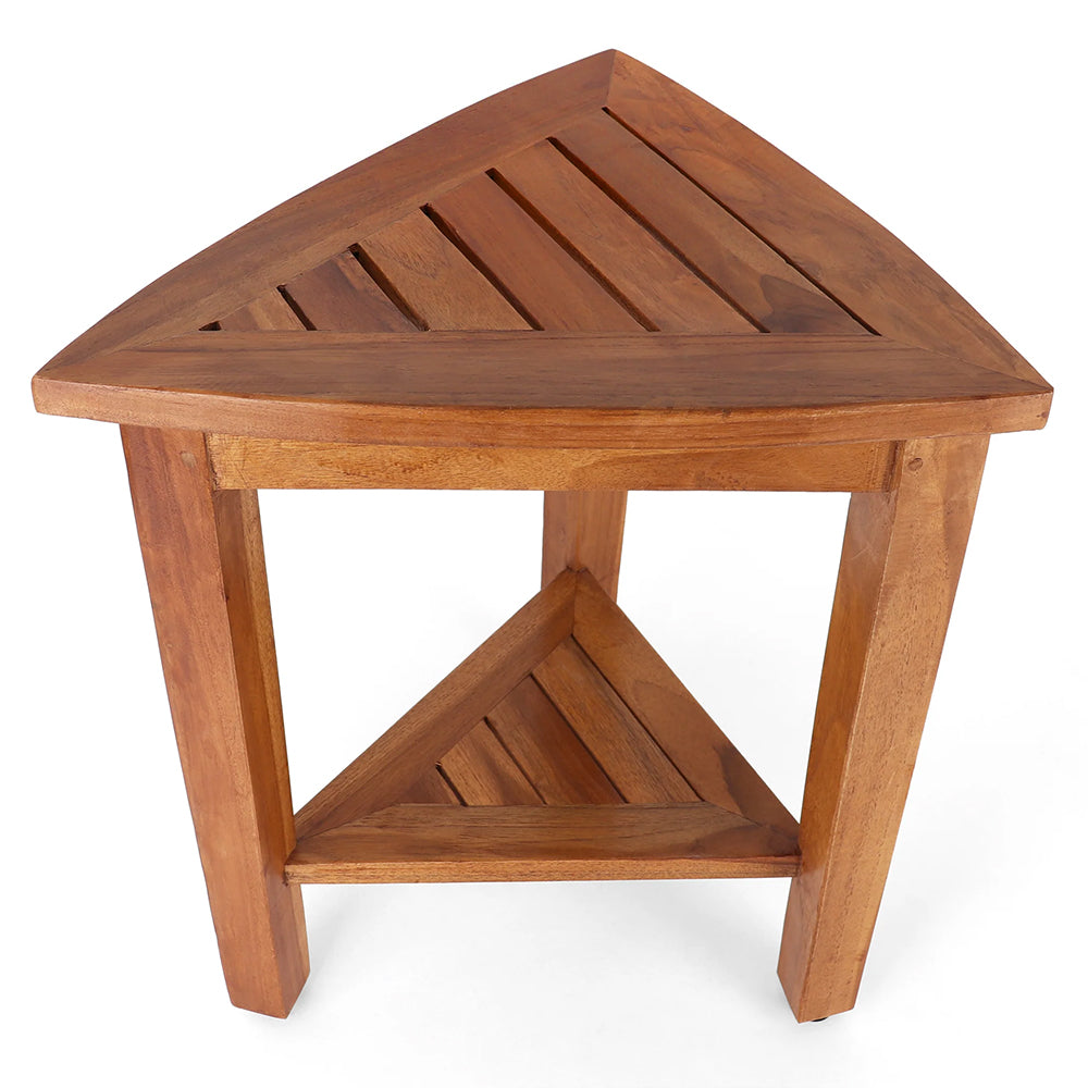 Sereni Teak Shower Stool - 16.5 x 16 x 19.5 - Teak | Federal Brace