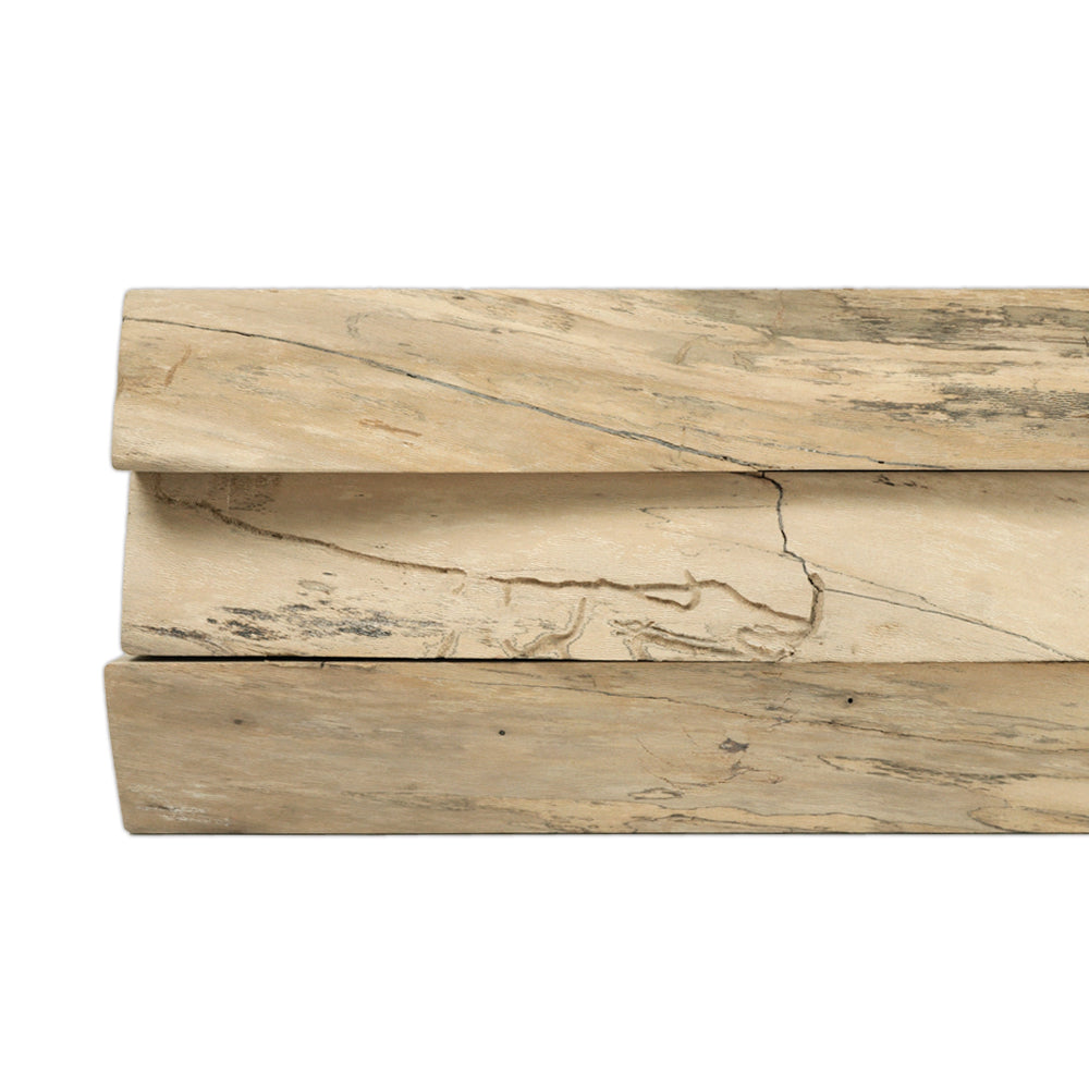 Live Edge Floating Shelf- 12" x 24" x 2"- Sycamore | Federal Brace Raw Shelves