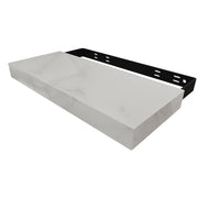 Porcelain Floating Shelf - 23 x 10 x 2.75 - White Marbled