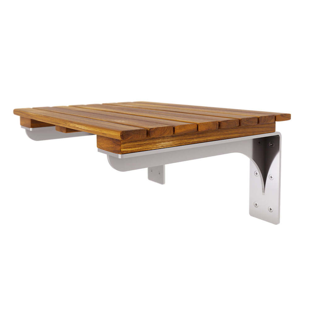 Teak Shower Bench System - Teak - Stainless Steel - 16 x 21 x 3