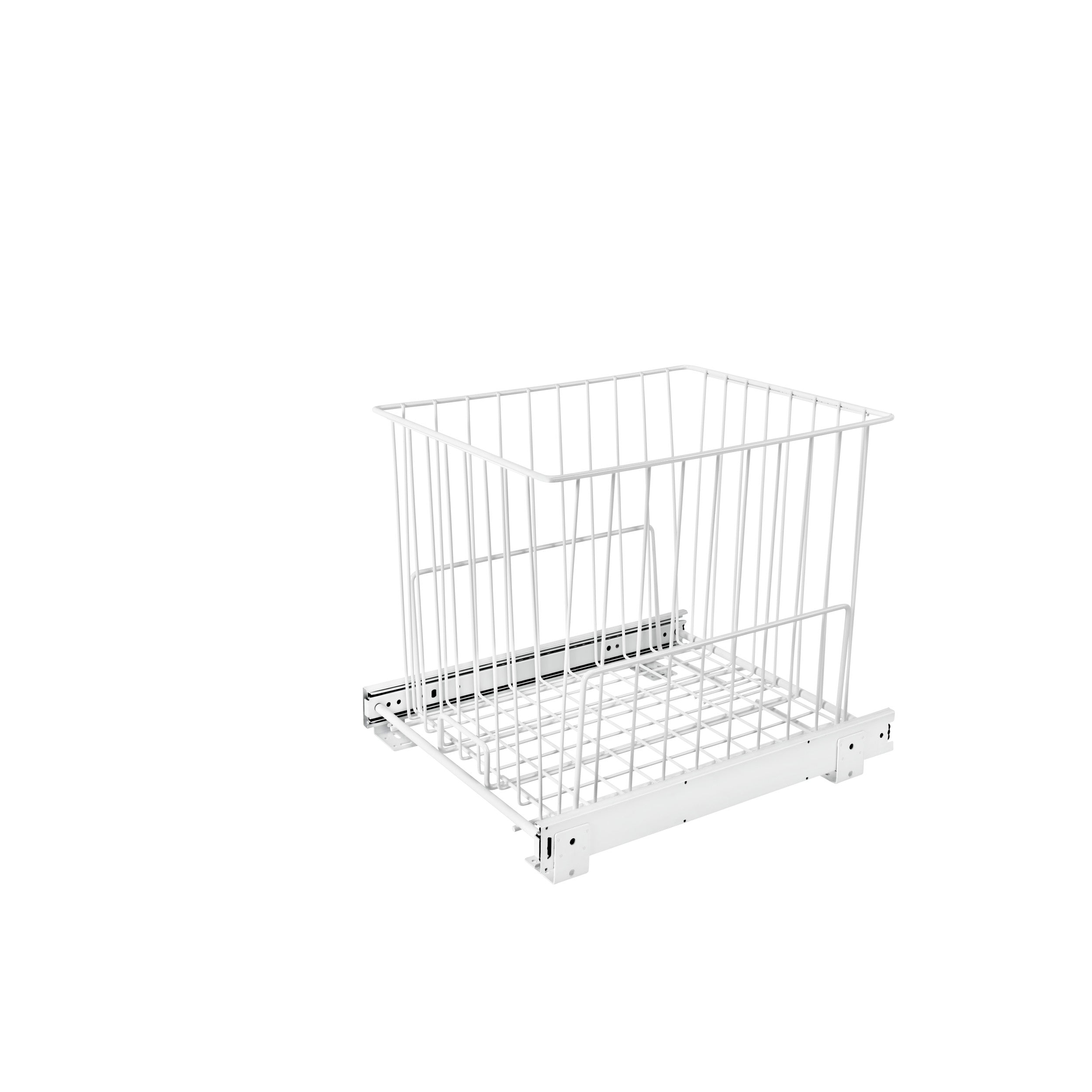 Pullout Wire Hamper White  14.75 in (375 mm) W x 18 in (457 mm) D x 14.75 in (375 mm) H