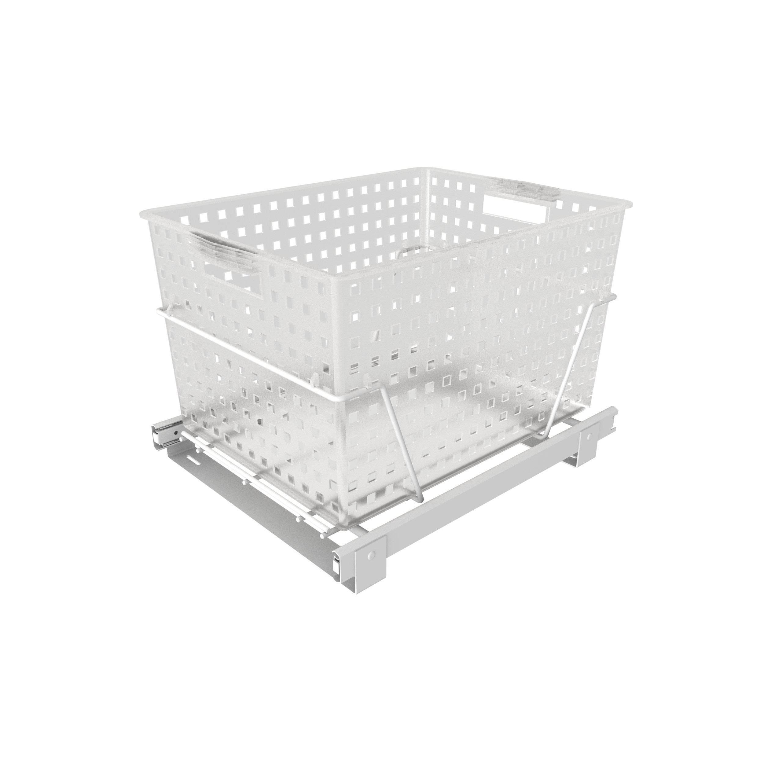 Pullout Hamper/Utility Basket White  14.4 in (366 mm) W x 18.15 in (461 mm) D x 11.9 in (302 mm) H