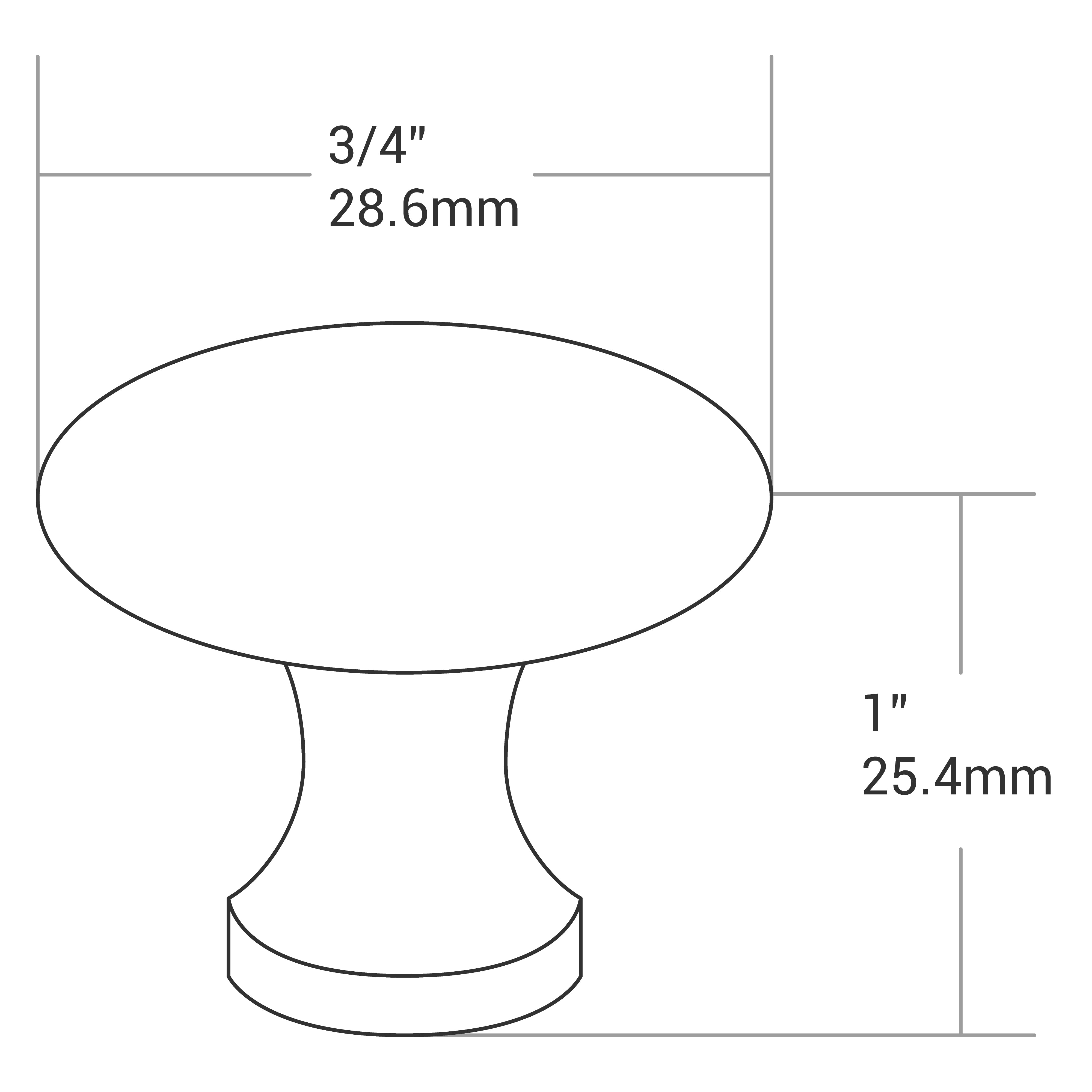 KNOB K1 - SOLID ROUND MATTE BLACK