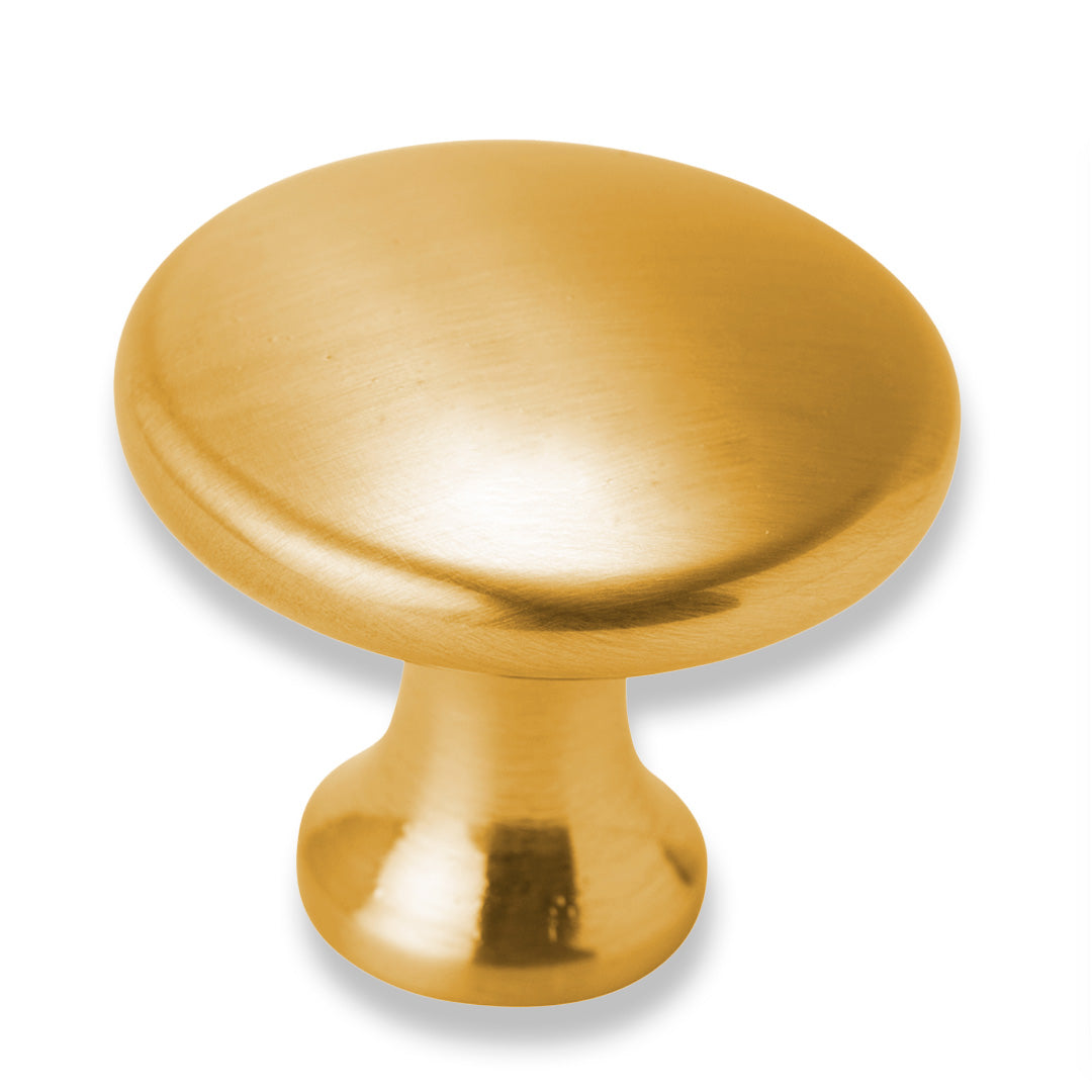 KNOB K1 - SOLID ROUND SATIN BRASS