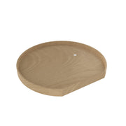 28 in Natural Wood D-Shape Lazy Susan Shelf Only Natural  28 in (711 mm) W x 28 in (711 mm) D x 2.38 in (60 mm) H