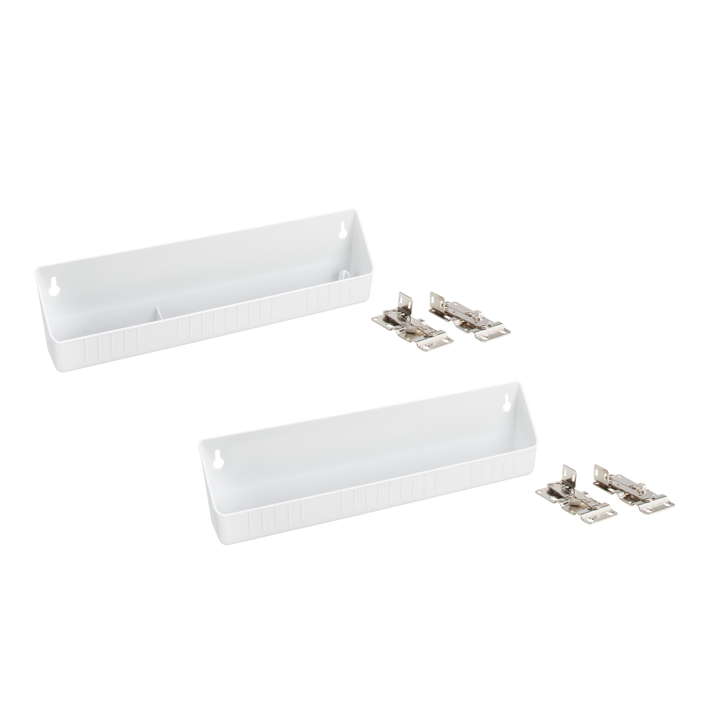 14 in White Polymer LD Tip-Out Accessory Tray White  14 in (356 mm) W x 2.13 in (54 mm) D x 3.81 in (97 mm) H