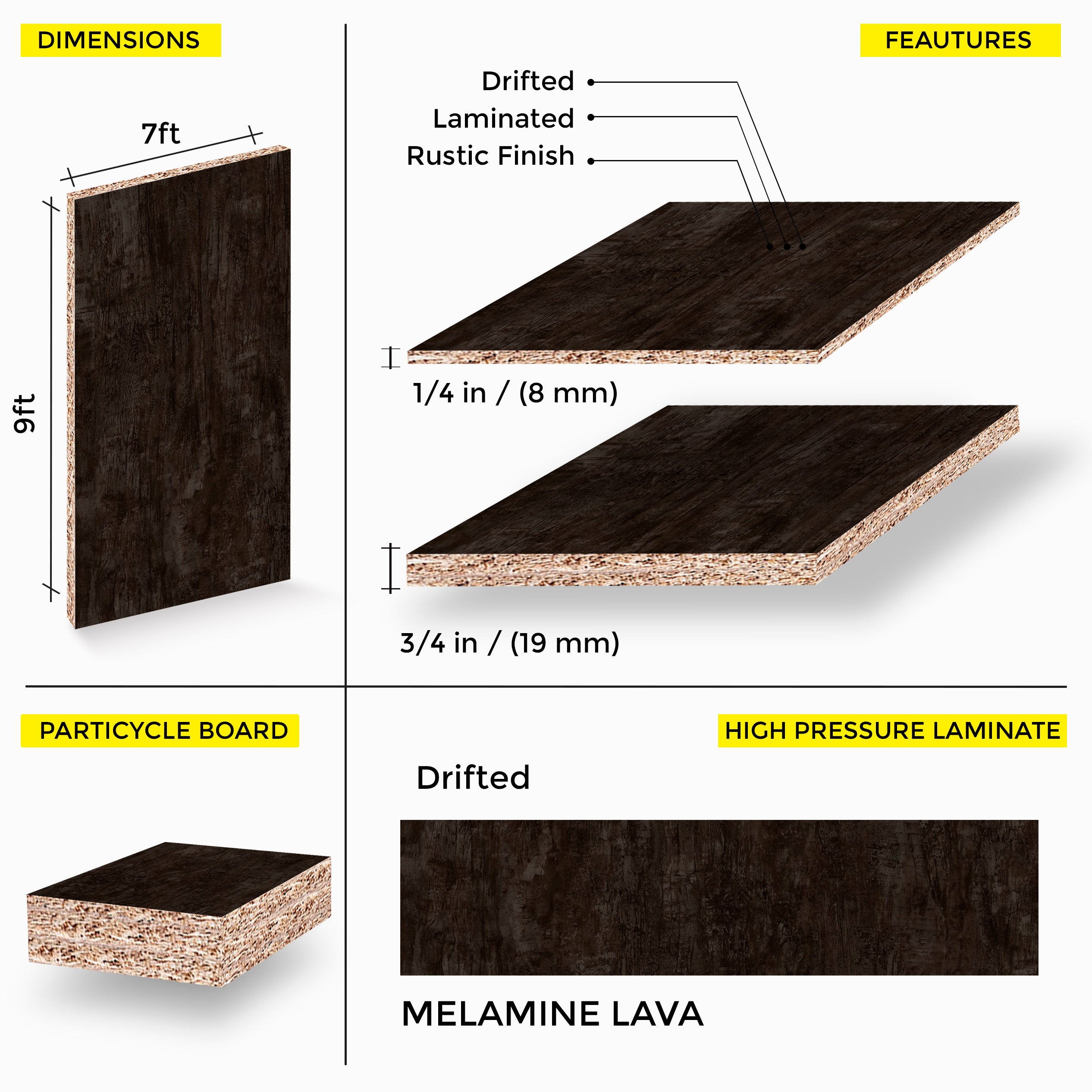 Lava Melamine 7 Ft X 9 Ft