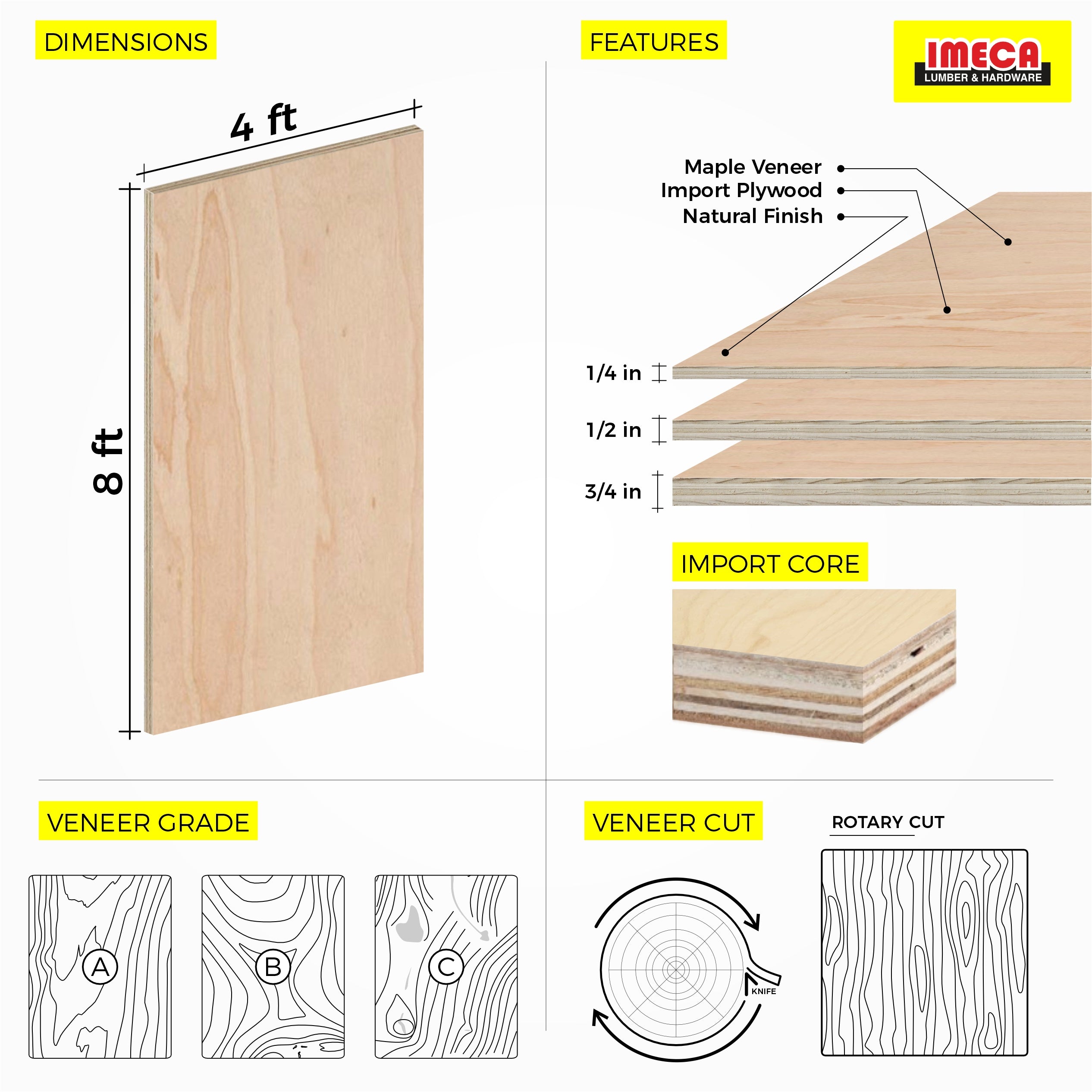 Baltic Birch Plywood 4 ft x 8 ft