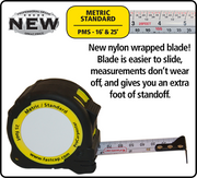 MEASSURING TAPE, 25' METRIC/STANDAR