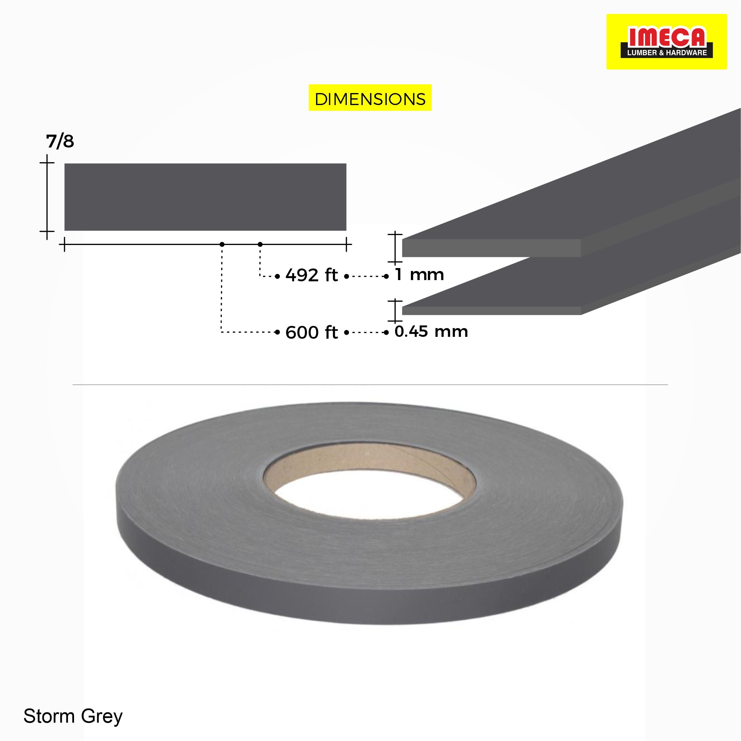 Storm Grey PVC Edge Banding