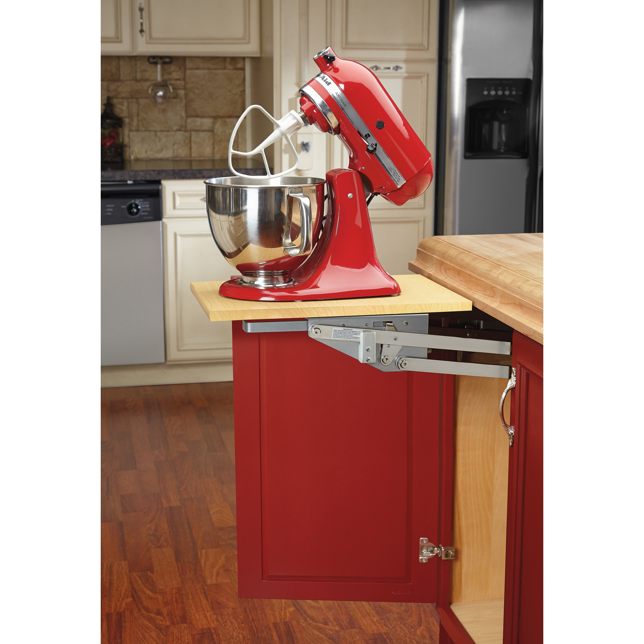 Heavy Duty Appliance Lift Soft-Close Zinc  12 in (305 mm) W x 22.5 in (572 mm) D x 20.63 in (524 mm) H