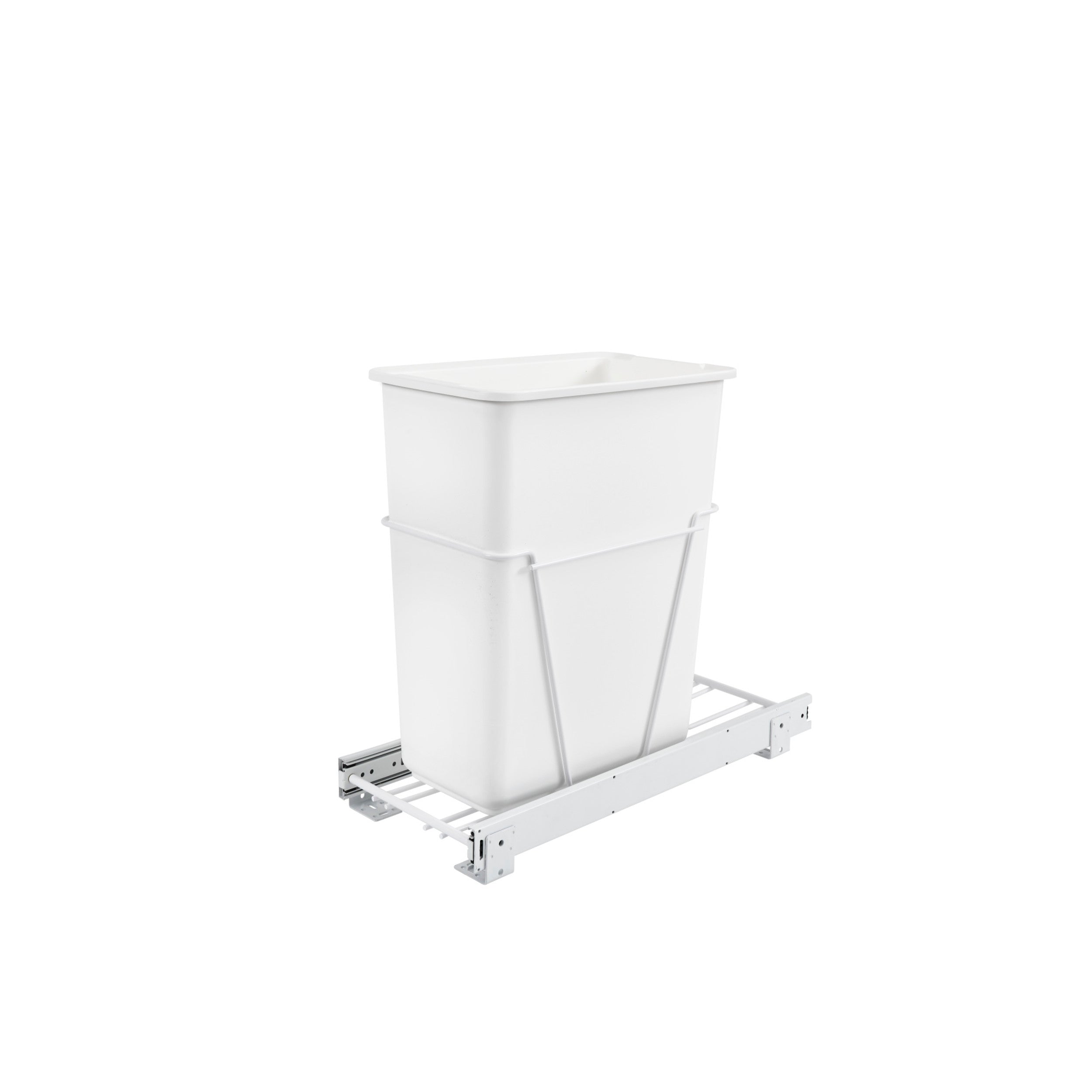 30 Qrt Pull-Out Waste Container White  9.5 in (241 mm) W x 22 in (559 mm) D x 19.25 in (489 mm) H