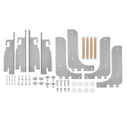 Door mount Brackets for RAS-FD-KIT file drawer system Metallic Silver  2 in (51 mm) W x 2 in (51 mm) D x 5 in (127 mm) H