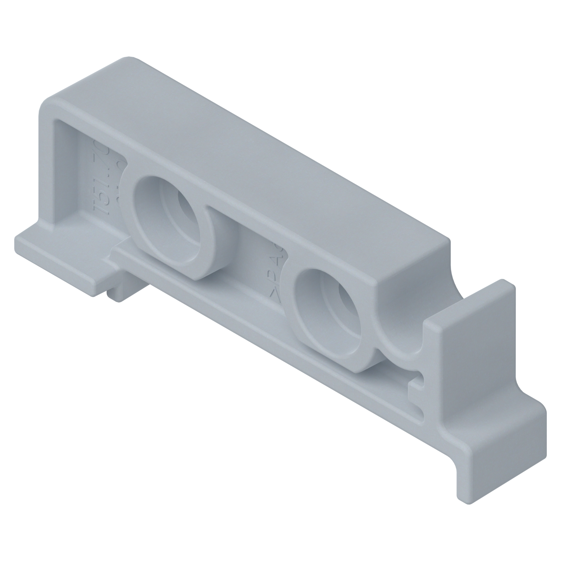 Rear mounting block for pull-out shelves for TANDEM drawer runners Natural Color