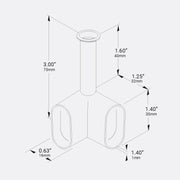 CORNER SUPPORT FOR OVAL CLOSET TUBE CH